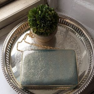 Gorgeous Gold and Turquoise J. McLaughlin Clutch